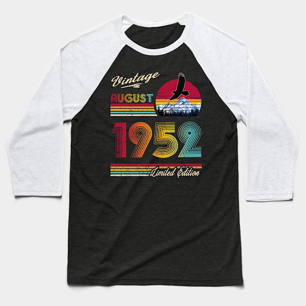 August 1952 Birthday Baseball T-Shirt by Green Splash